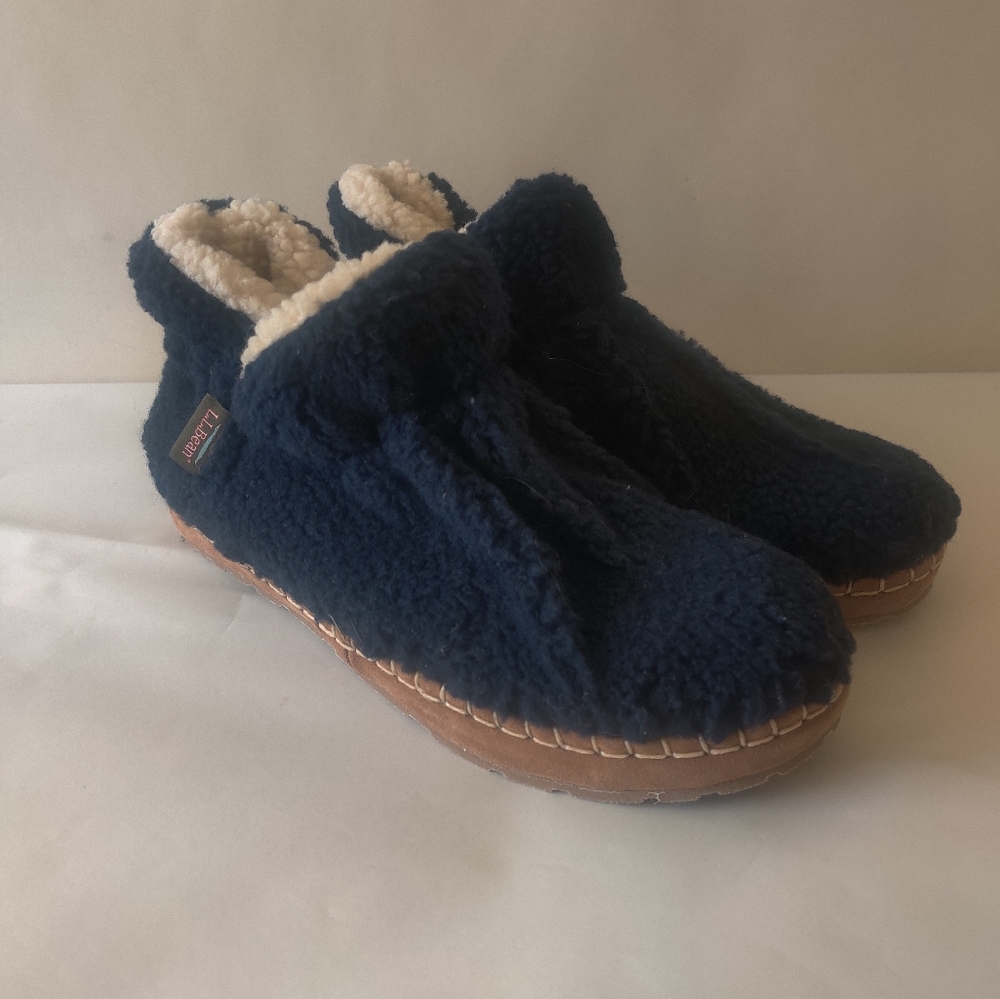 L.L Bean cozy slippers slide pile fleece women's shoes size 9